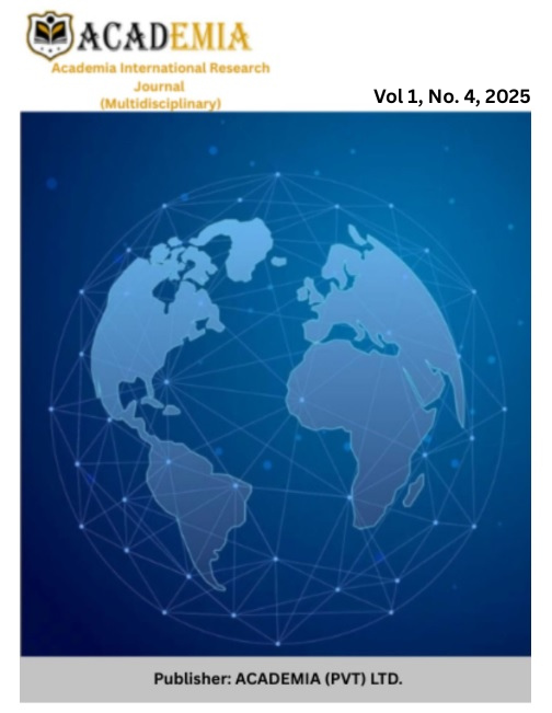 					View Vol. 1 No. 4 (2025): Vol No.1, Issue 4, 2025 ACADEMIA International Research Journal (Multidisciplinary)
				